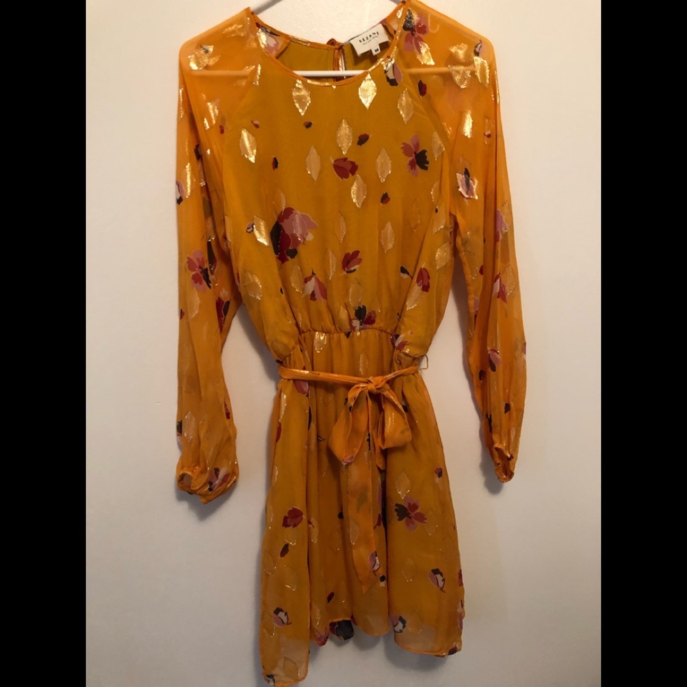 Sezane Merigold mini dress with metallic details